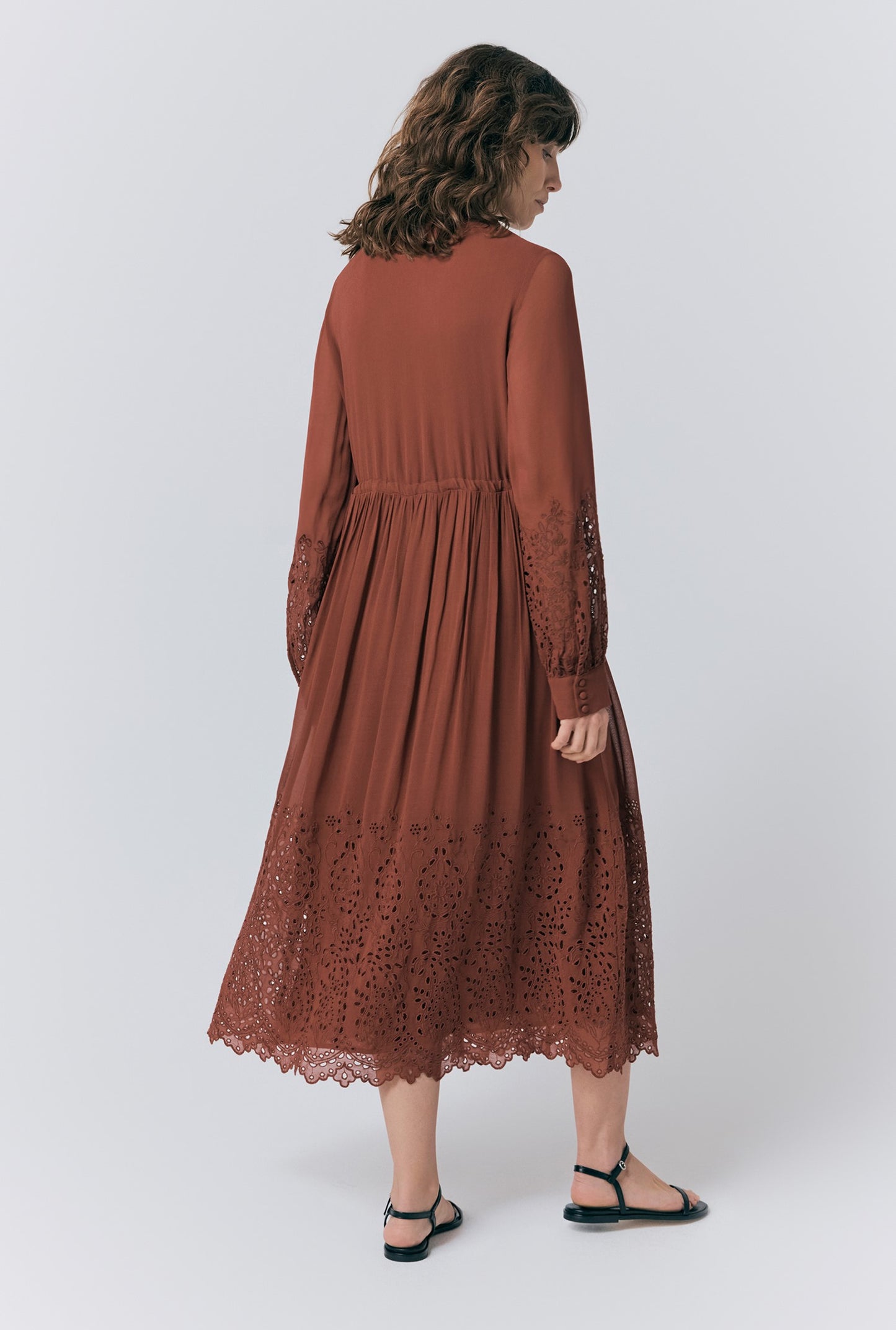 Millie Cutwork Embroidered Georgette Dress