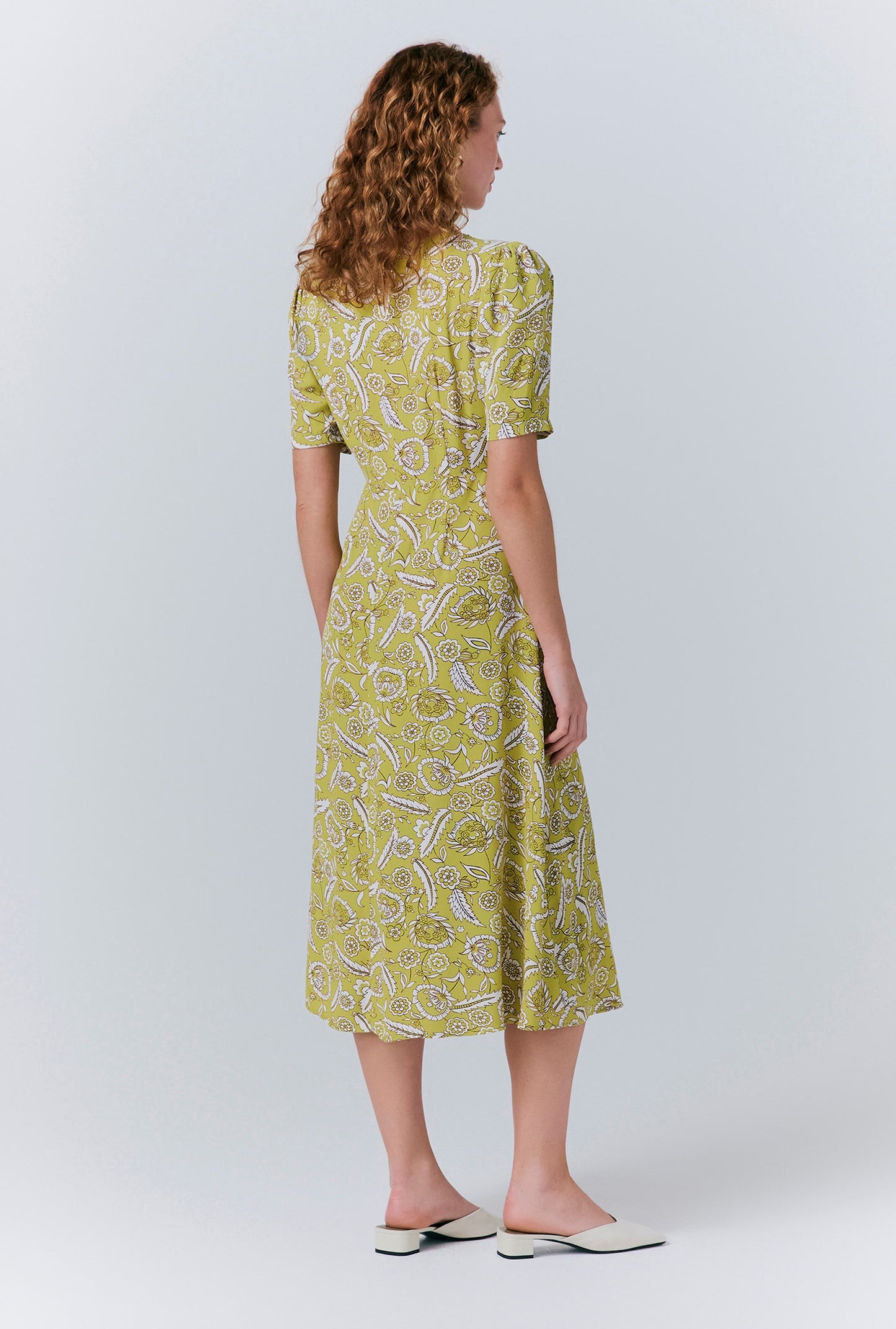 Esme Mono Floral Crepe Dress