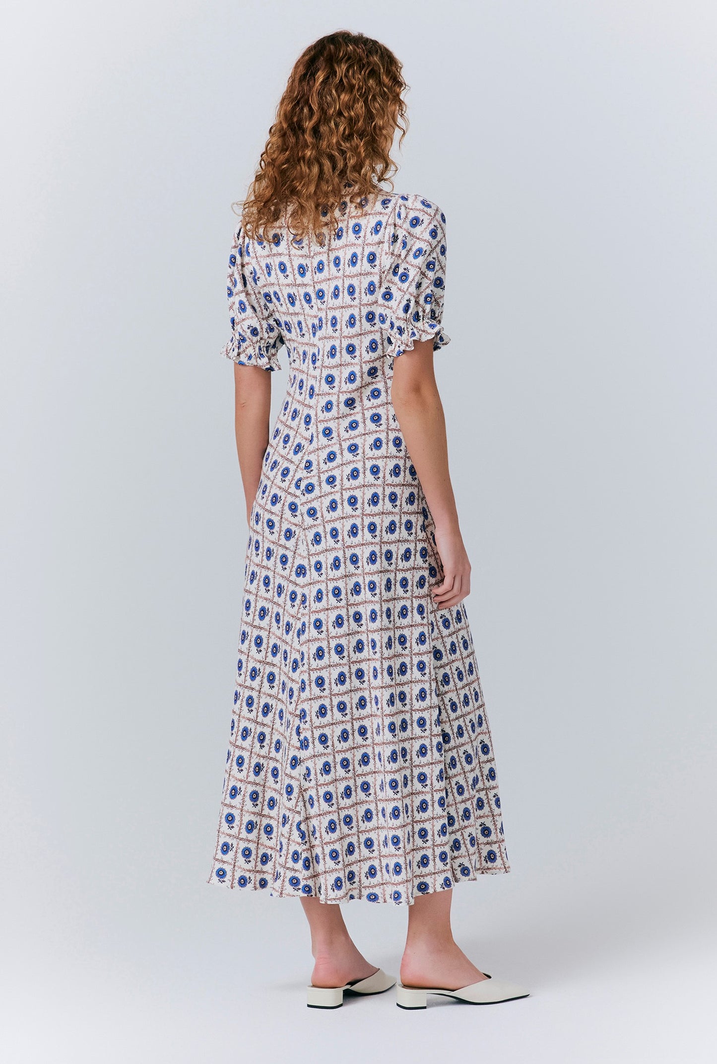 Clarissa Crepe Floral Midi Dress