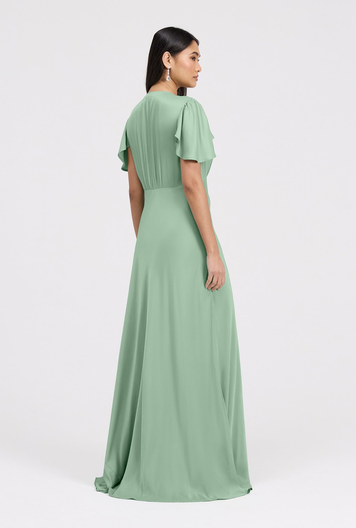 Delphine Timeless Button Through Satin Maxi Dress
