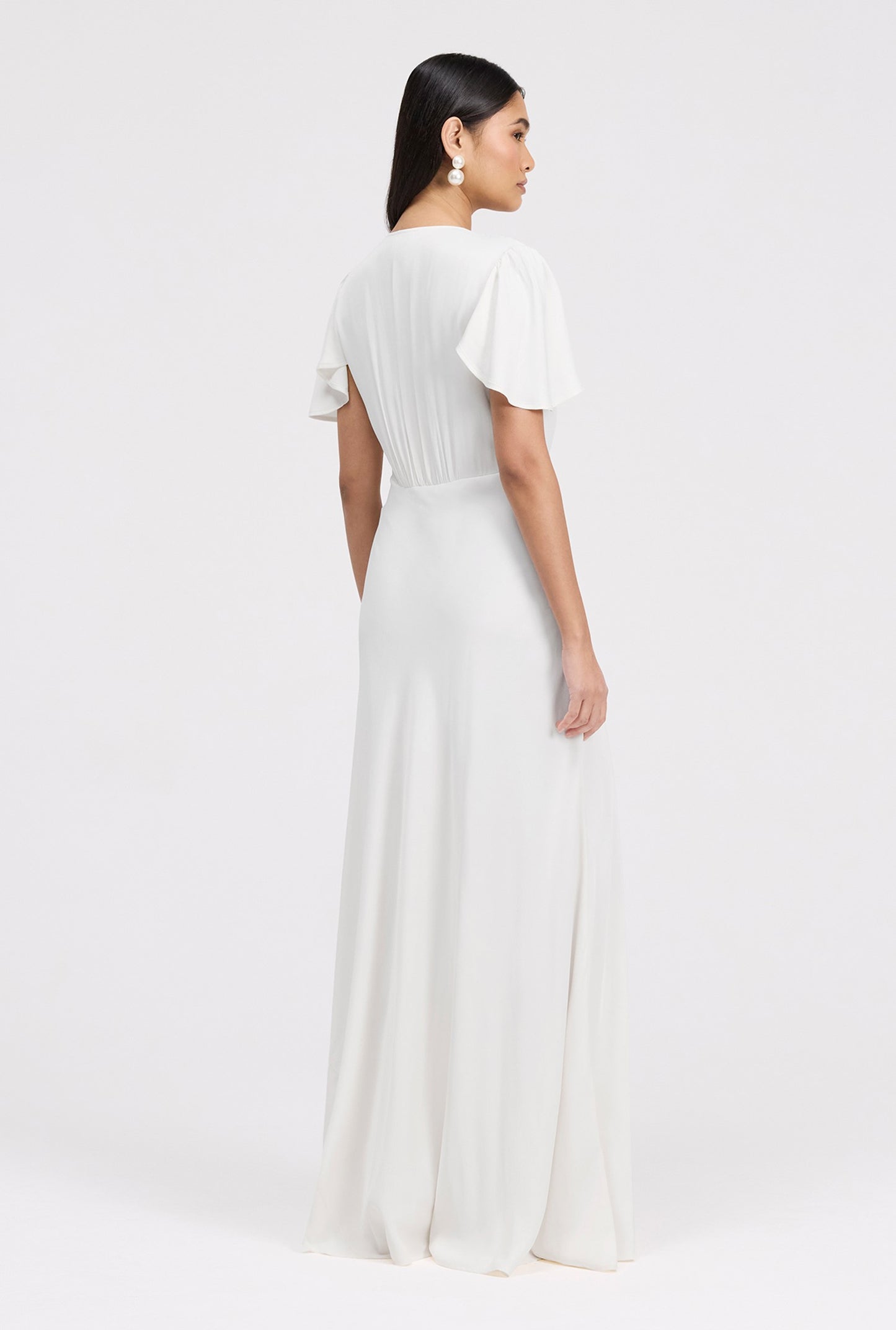 Delphine Timeless Button Through Satin Maxi Dress