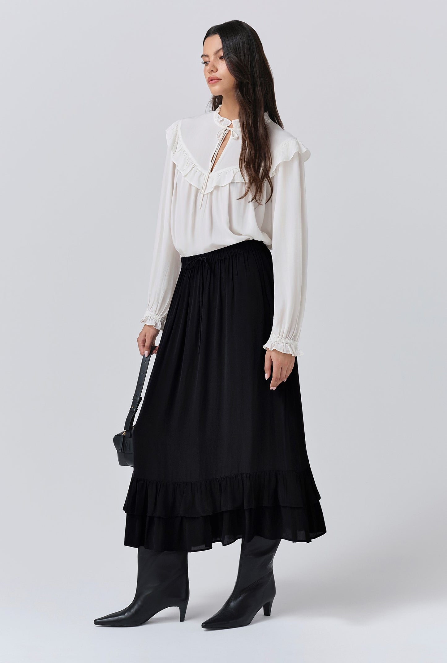 Scarlett Crepe Midi Skirt