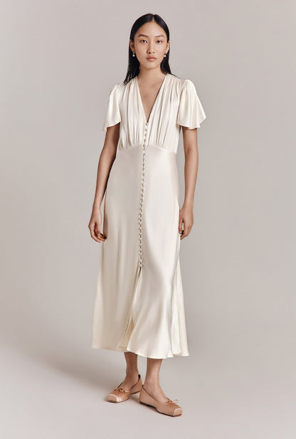 Grace Satin Midi Dress