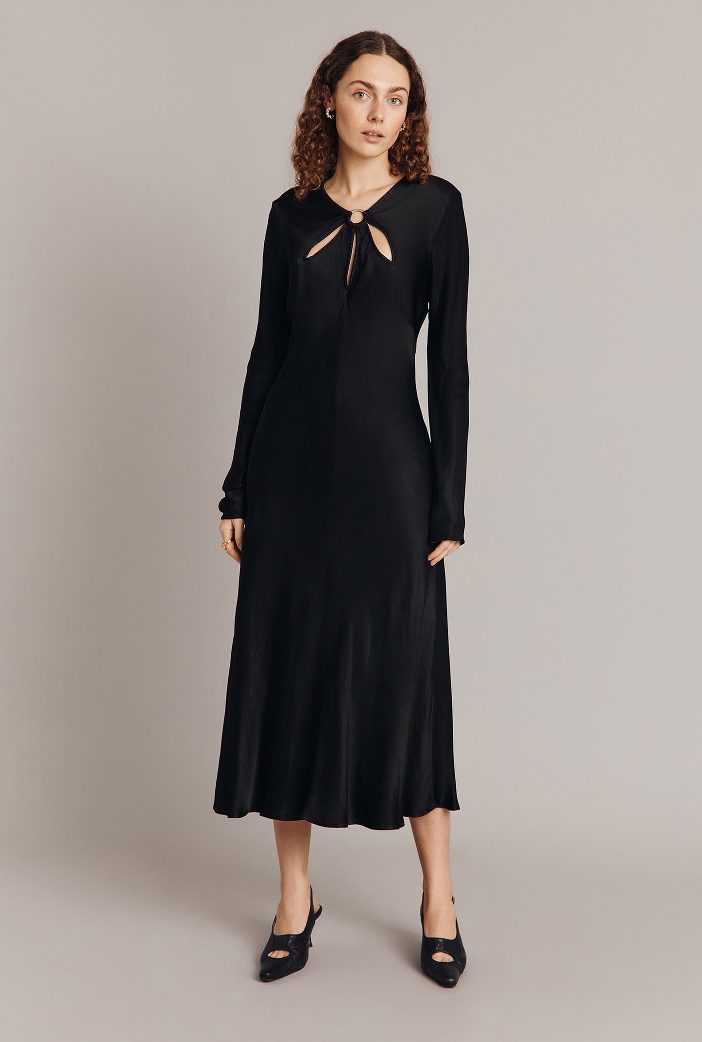 Freya Satin Midi Dress