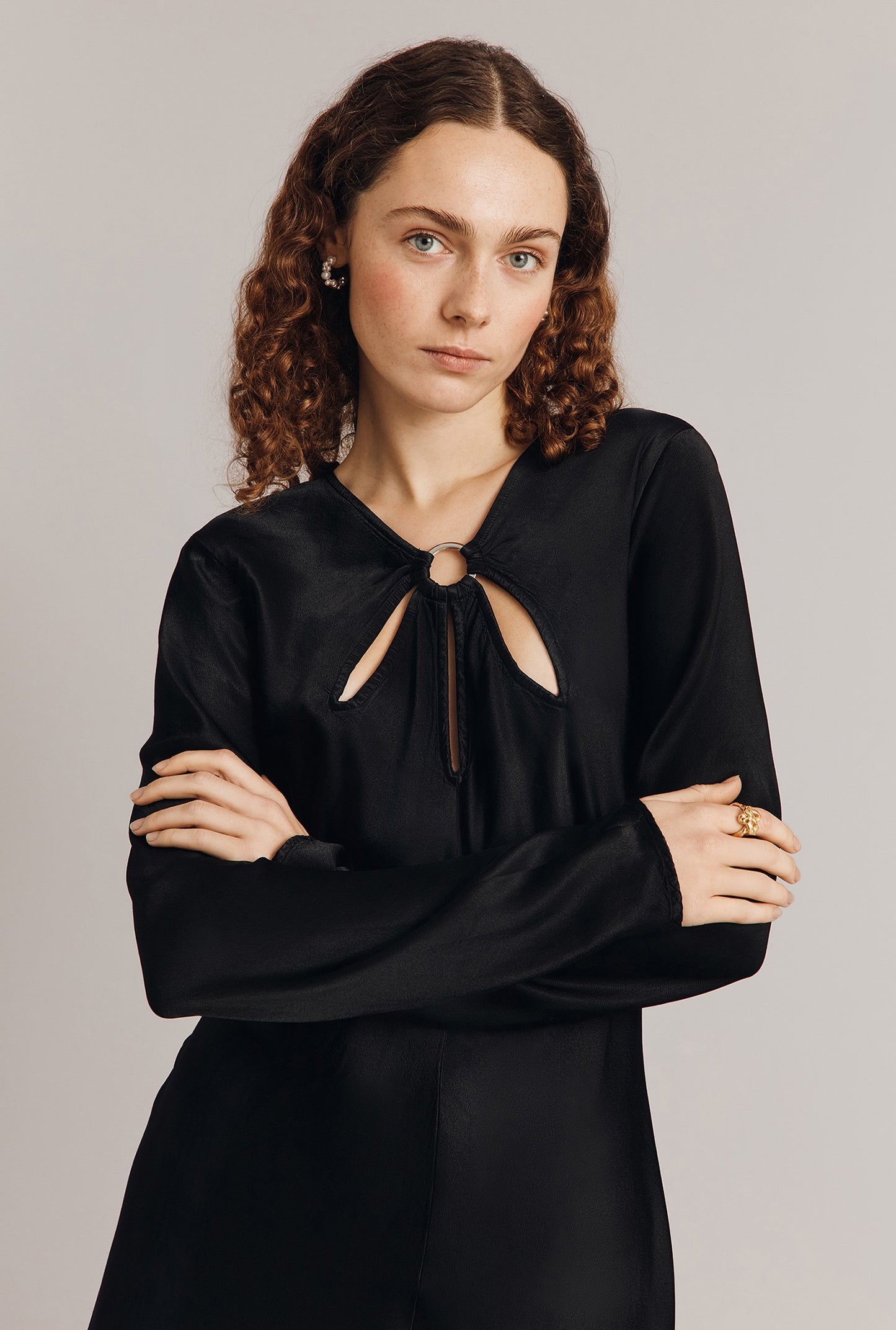 Freya Satin Midi Dress