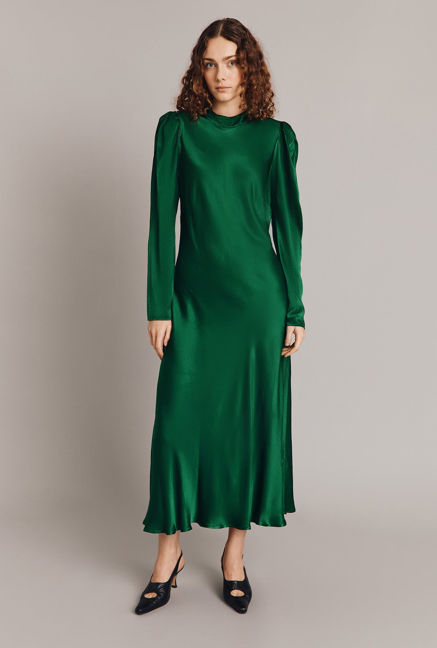 Harper Satin Midi Dress