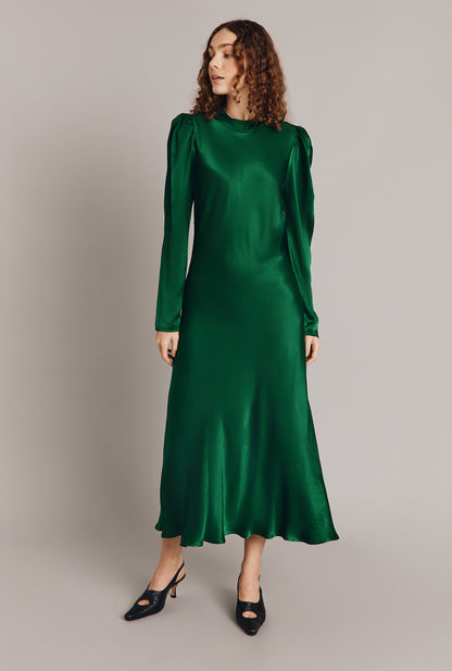 Harper Satin Midi Dress