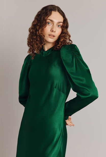 Harper Satin Midi Dress