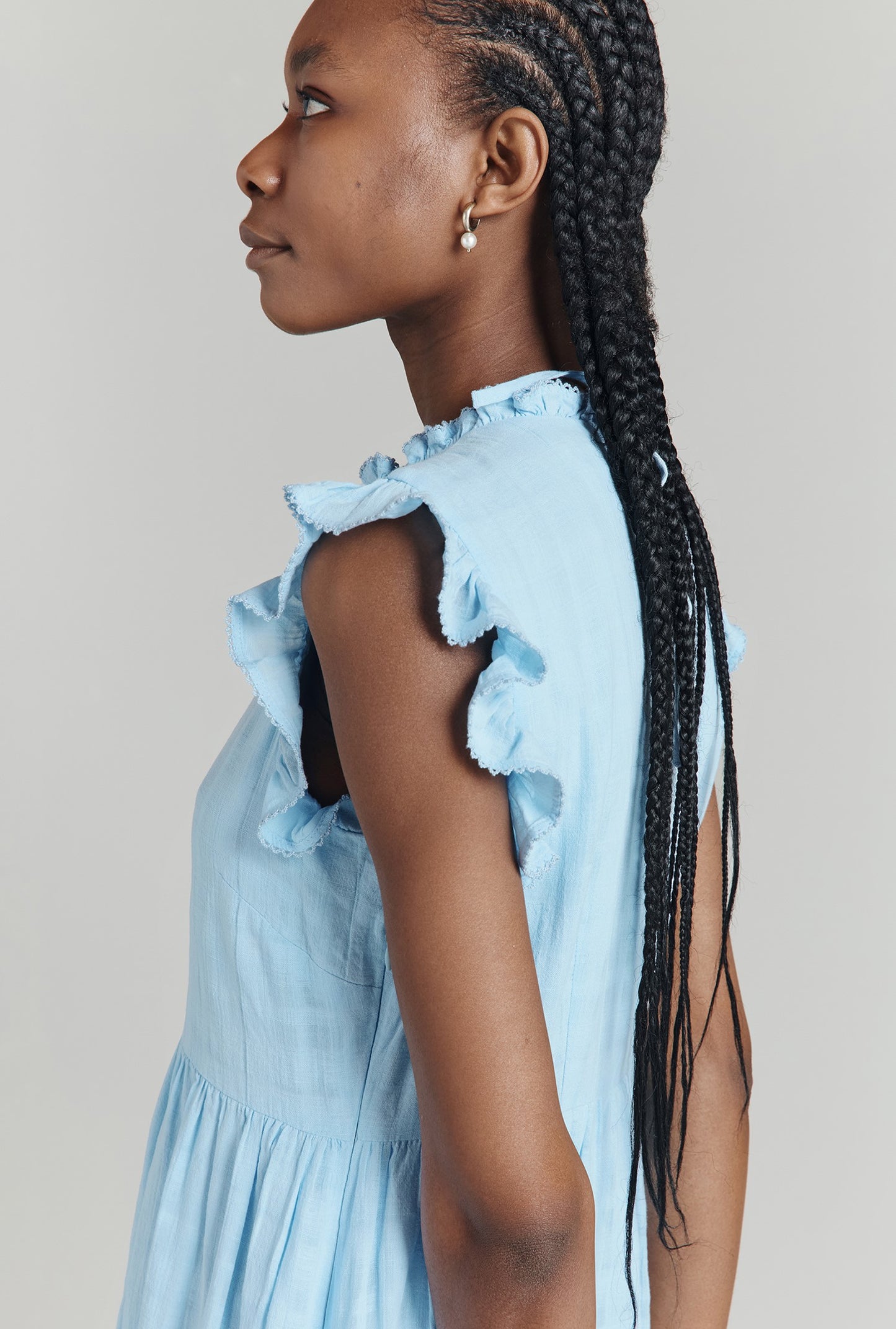 Monique Cotton Mix Midi Dress