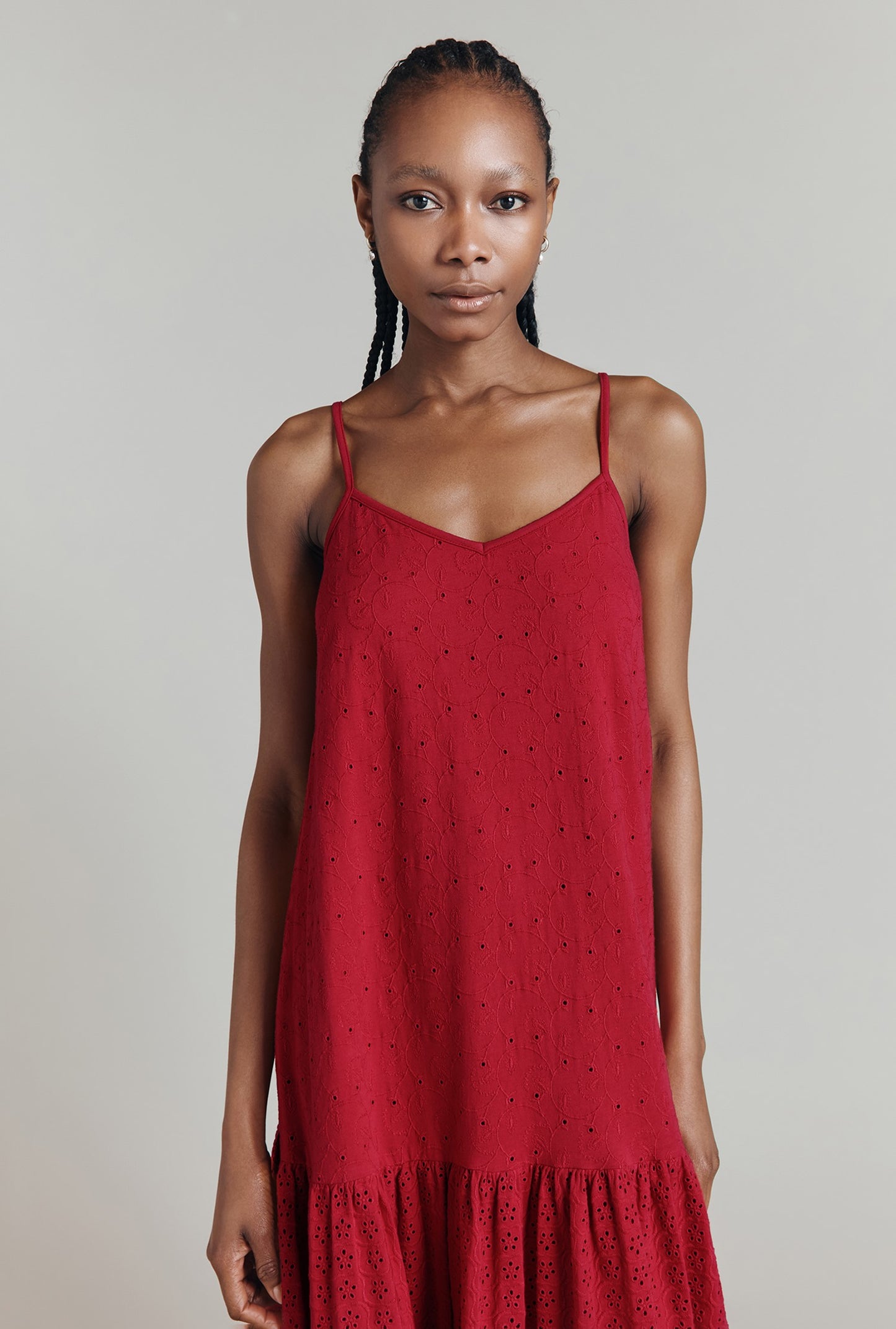 Kaylee Cotton Broderie Midi Dress