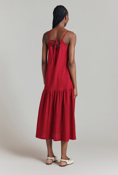 Kaylee Cotton Broderie Midi Dress