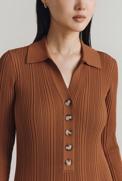 Fern Ribbed Knit Dress