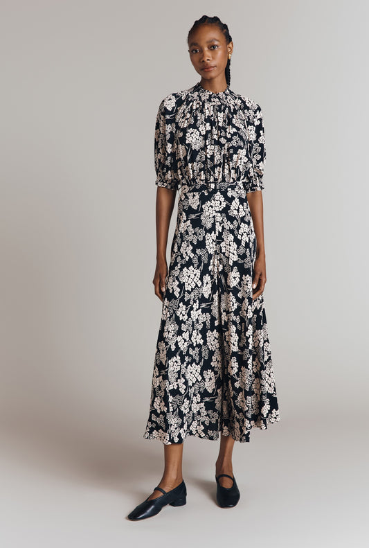 Dolly Printed Floral Midi Dress
