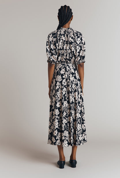 Dolly Printed Floral Midi Dress