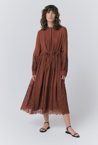 Millie Cutwork Embroidered Georgette Dress