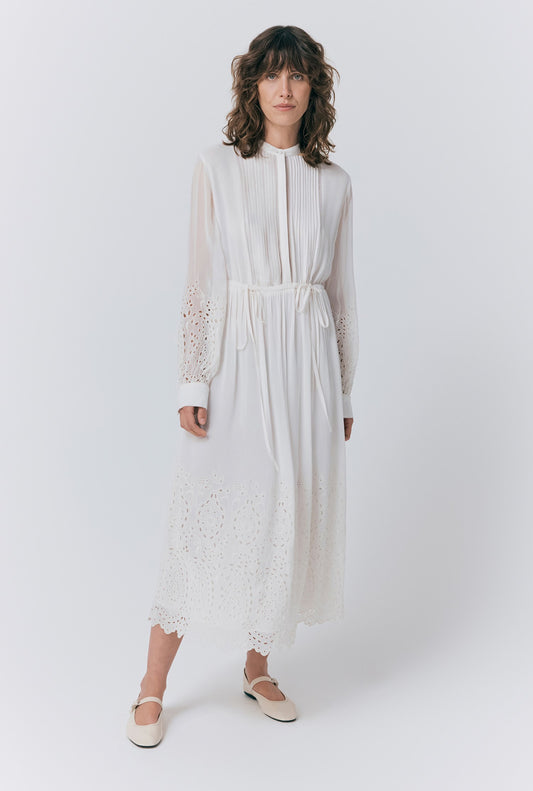 Millie Cutwork Embroidered Georgette Dress