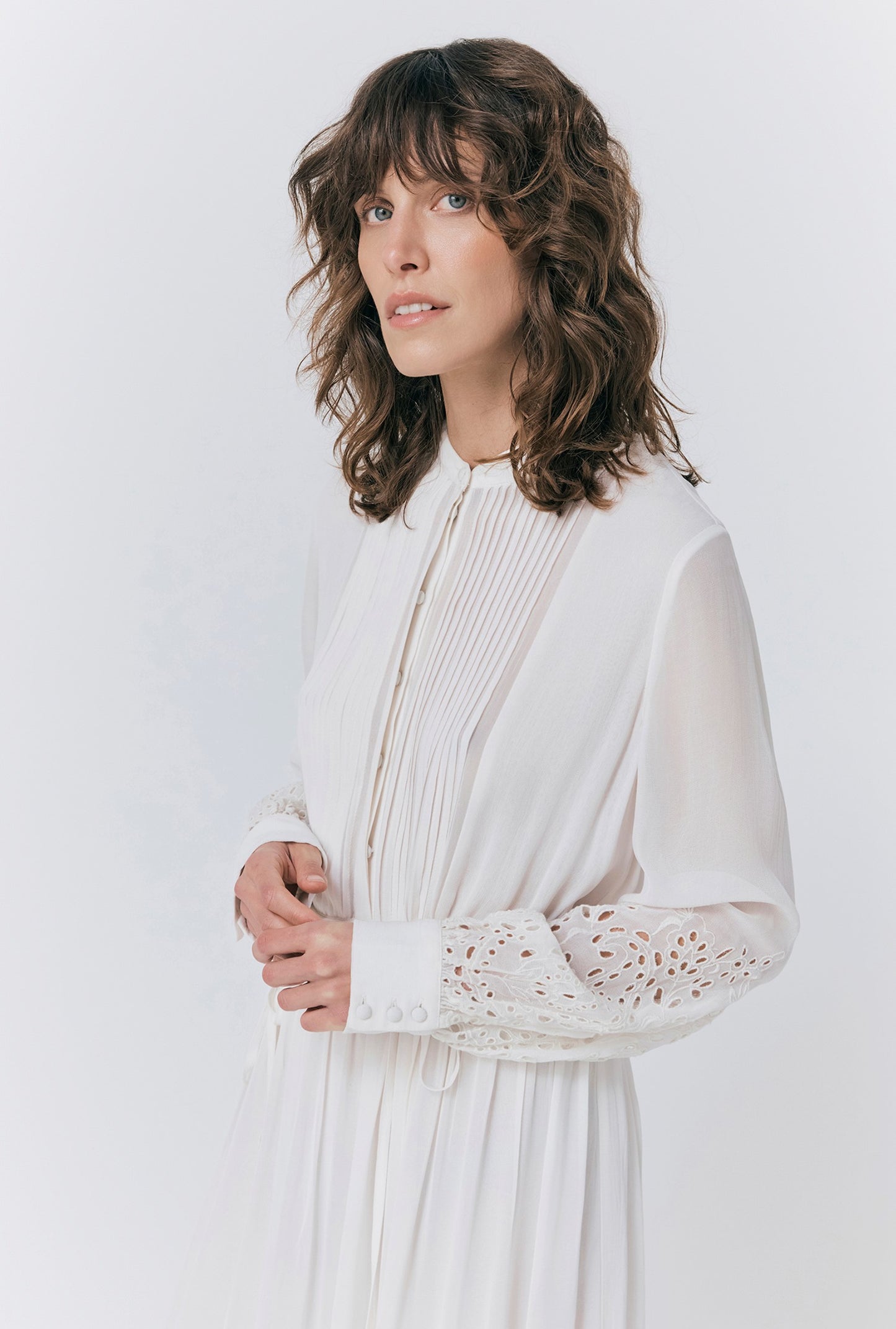 Millie Cutwork Embroidered Georgette Dress