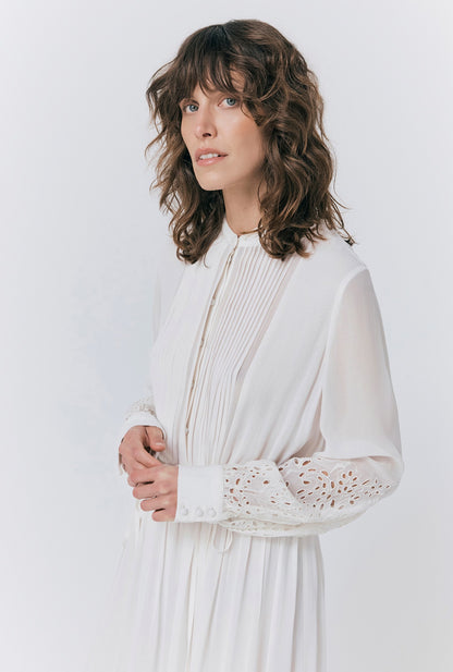 Millie Cutwork Embroidered Georgette Dress