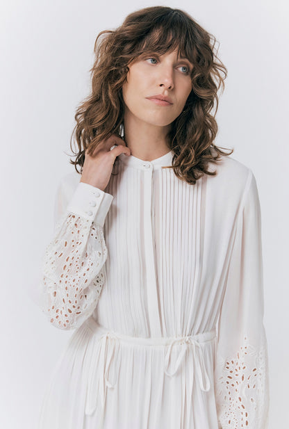 Millie Cutwork Embroidered Georgette Dress