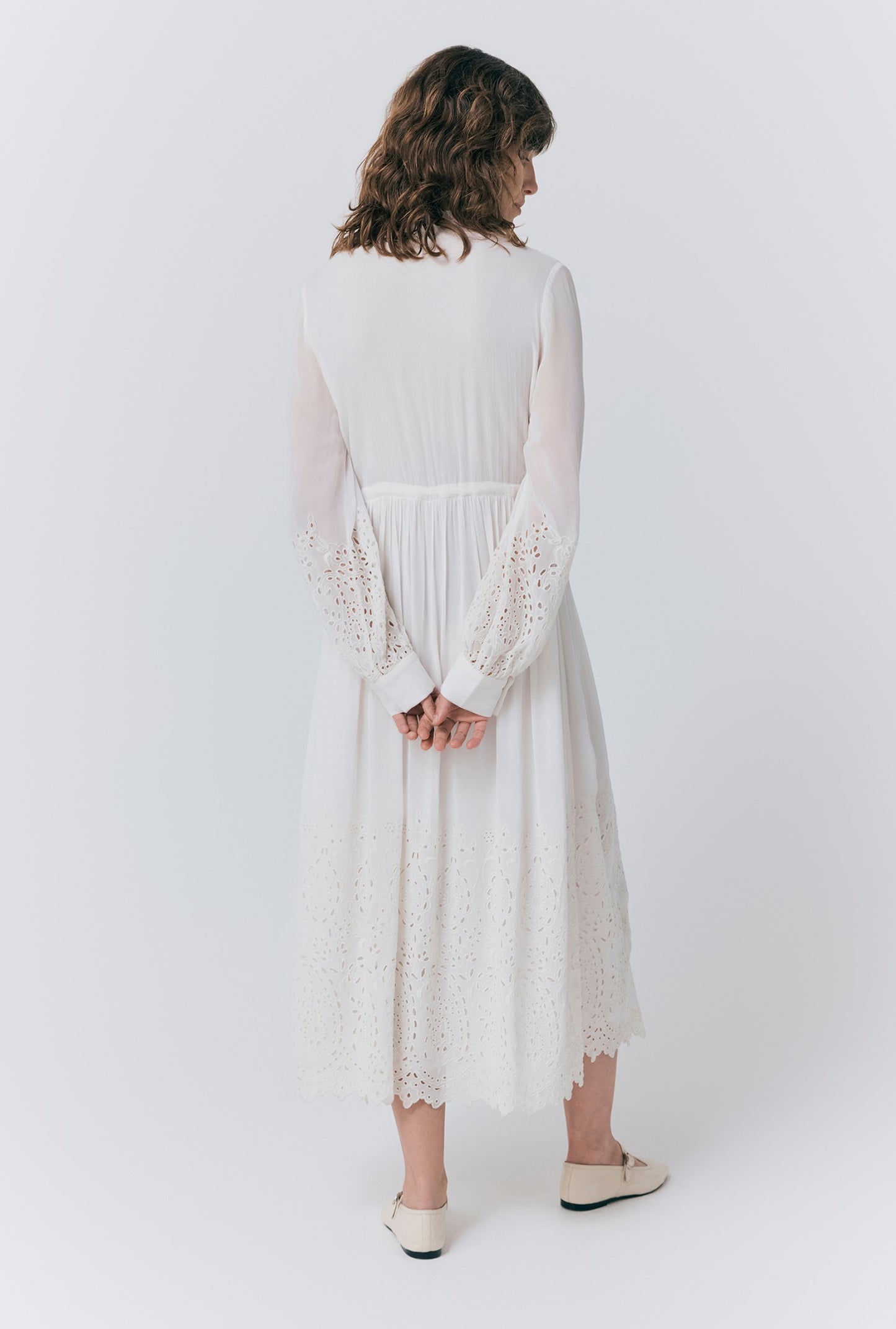 Millie Cutwork Embroidered Georgette Dress