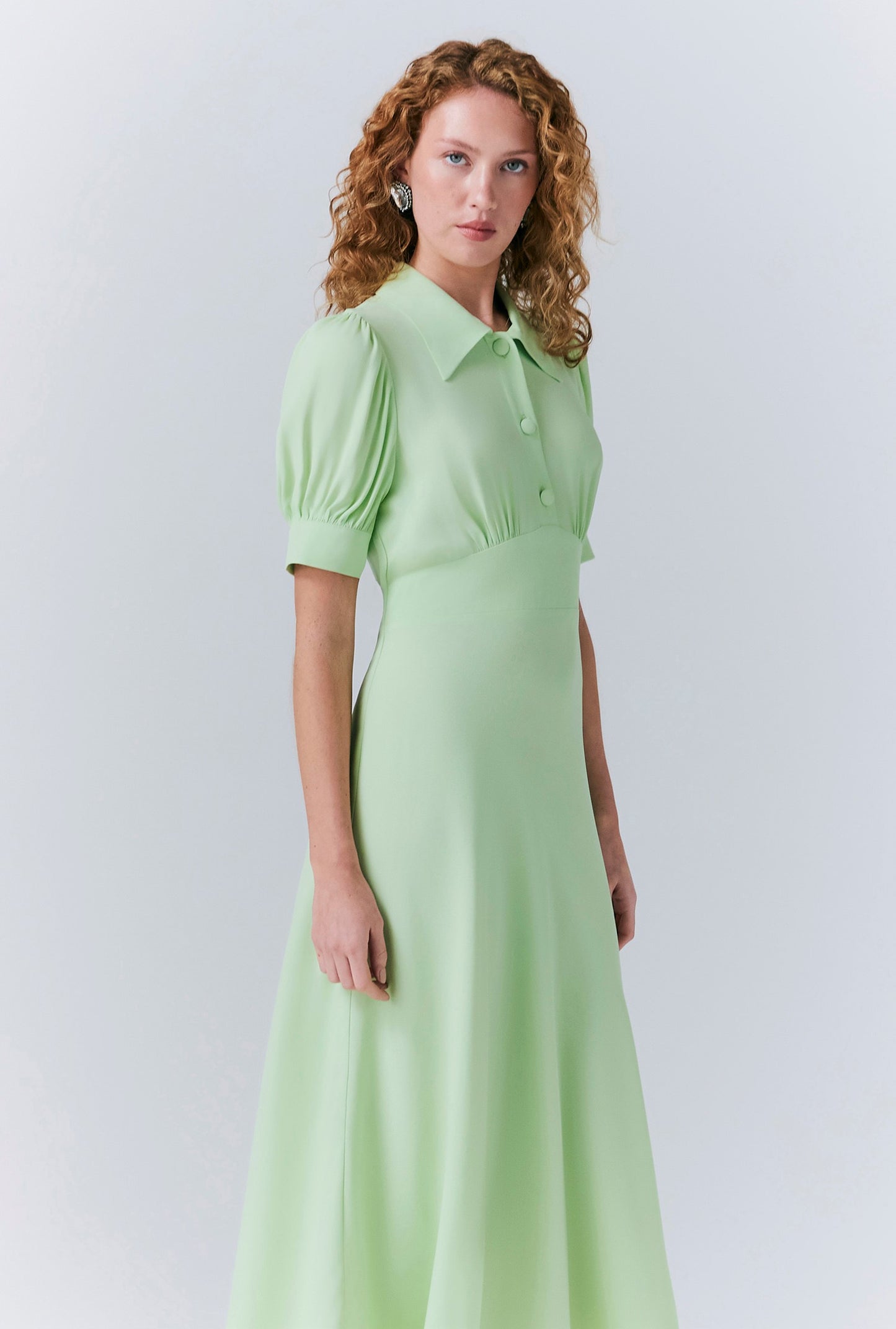 Wilma Crepe Midi Tea Dress