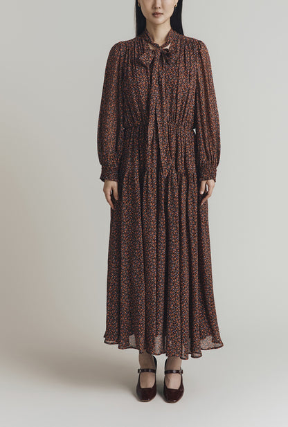 Orla Ditsy Georgette Tiered Maxi Dress
