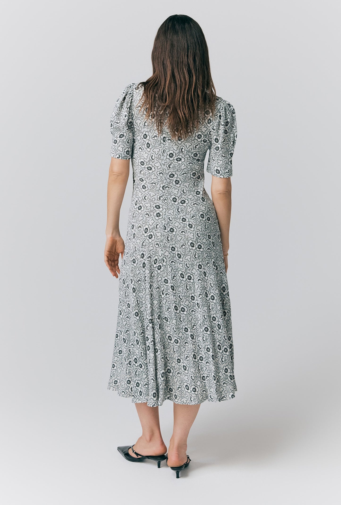 Capri Crepe Floral Midi Dress