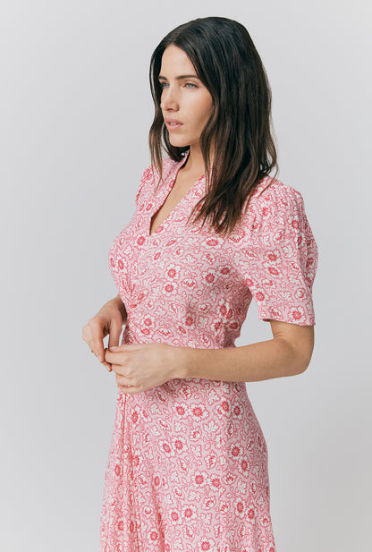 Capri Crepe Floral Midi Dress