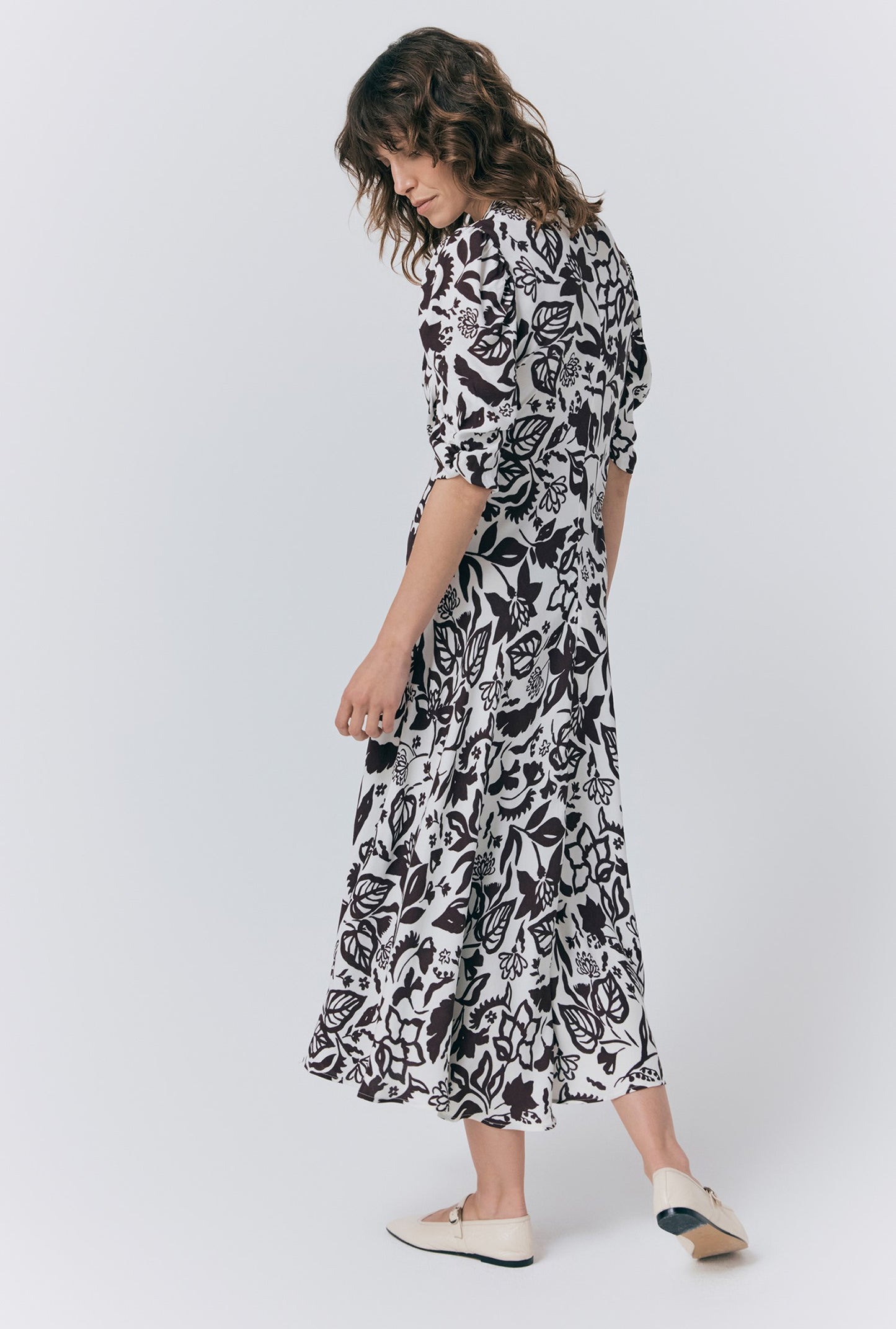 Madi Crepe Floral Midi Dress