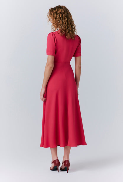 Louisa Crepe Bow Midi Dress