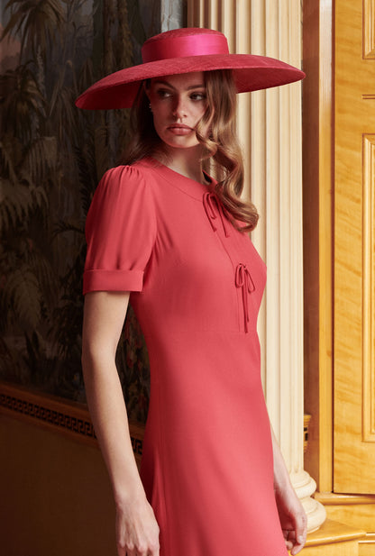 Louisa Crepe Bow Midi Dress