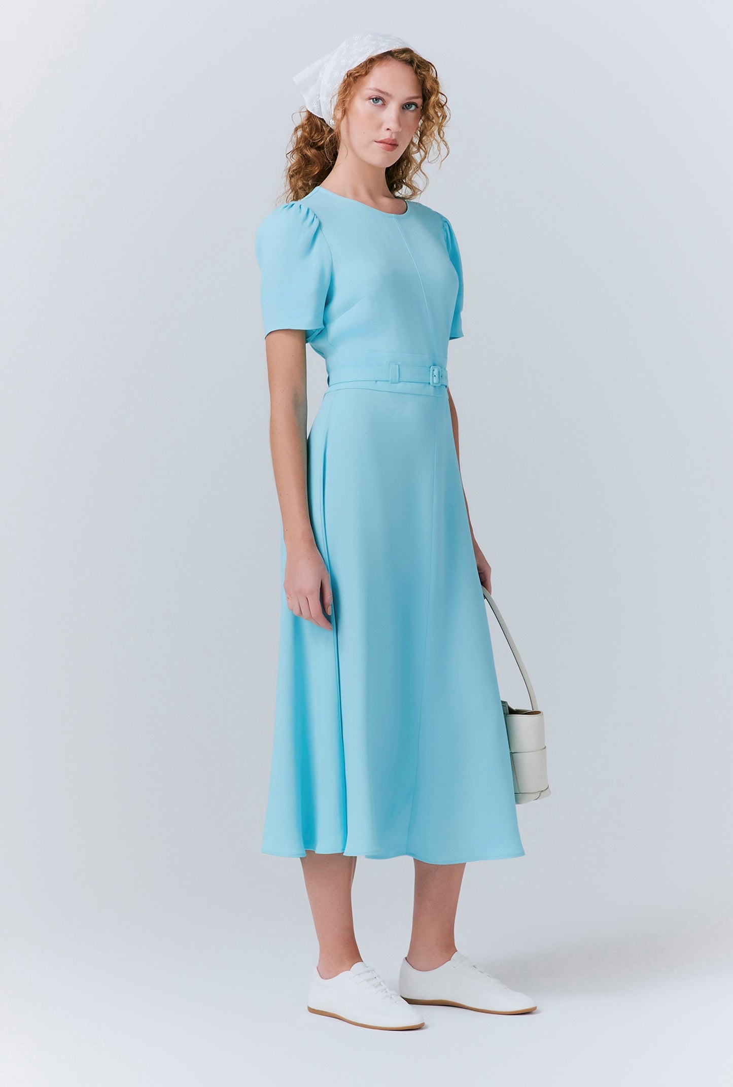 Jasmine Crepe Belted Midi Dress