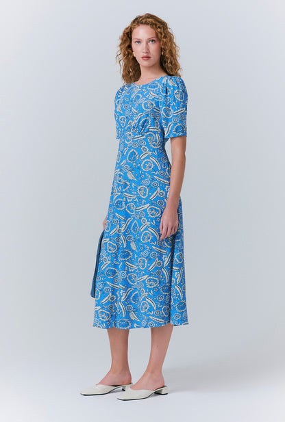 Esme Mono Floral Crepe Dress