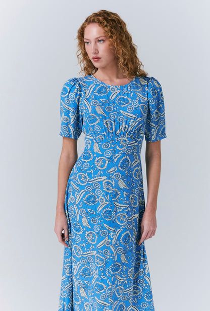 Esme Mono Floral Crepe Dress