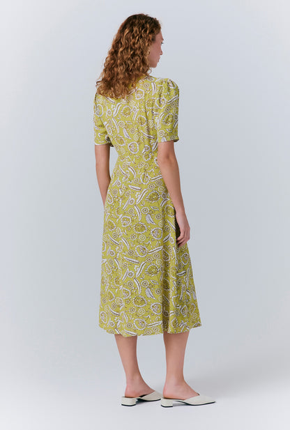 Esme Mono Floral Crepe Dress