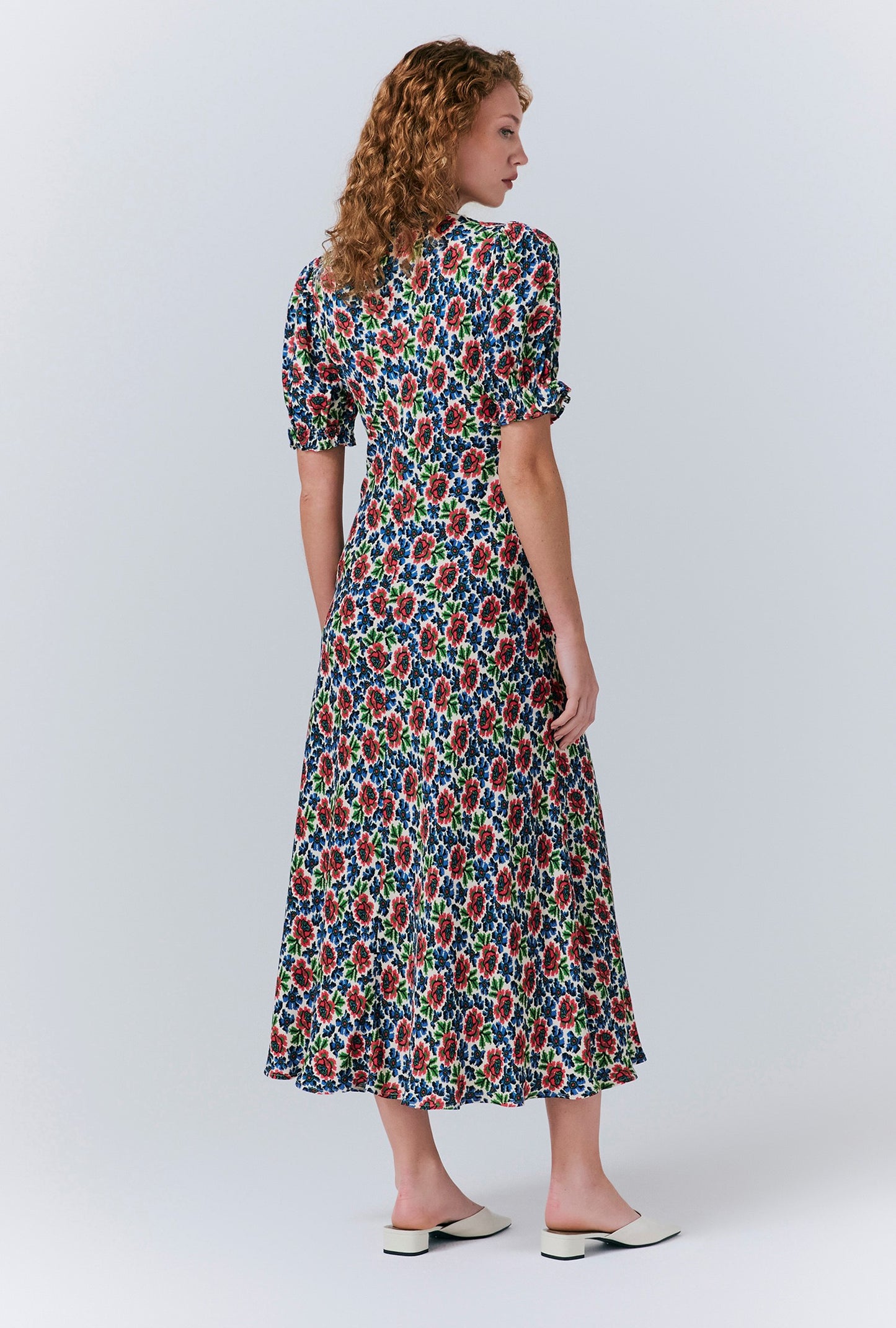 Clarissa Crepe Floral Midi Dress