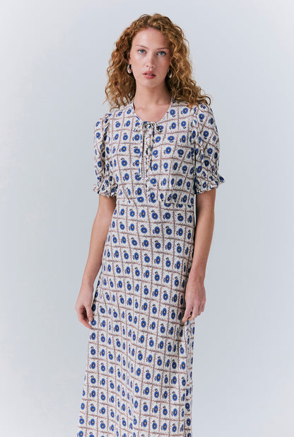 Clarissa Crepe Floral Midi Dress