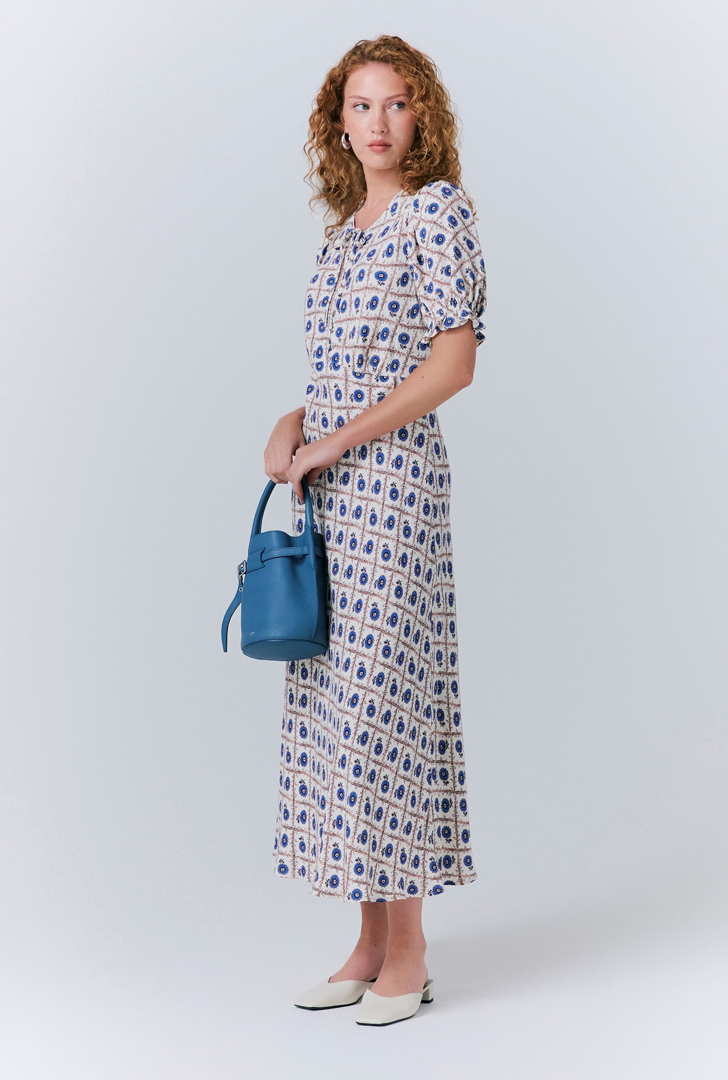 Clarissa Crepe Floral Midi Dress