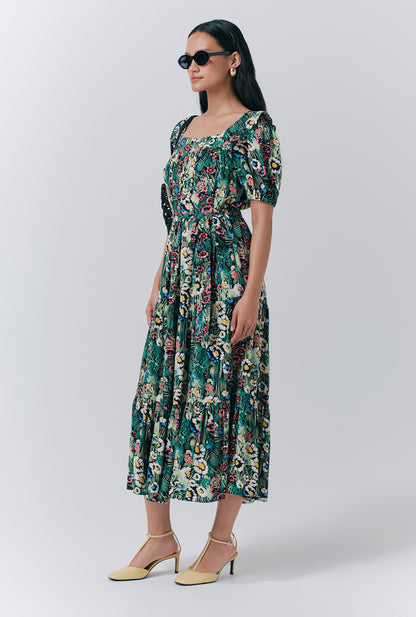 Georgia Tiered Floral Midi Dress