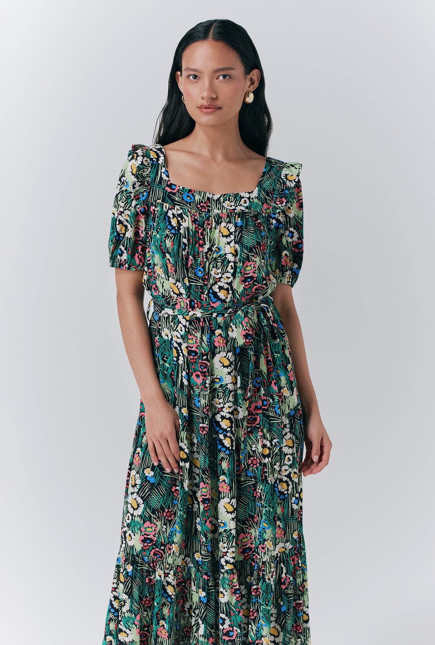 Georgia Tiered Floral Midi Dress