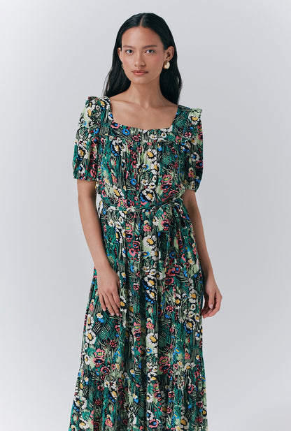 Georgia Tiered Floral Midi Dress
