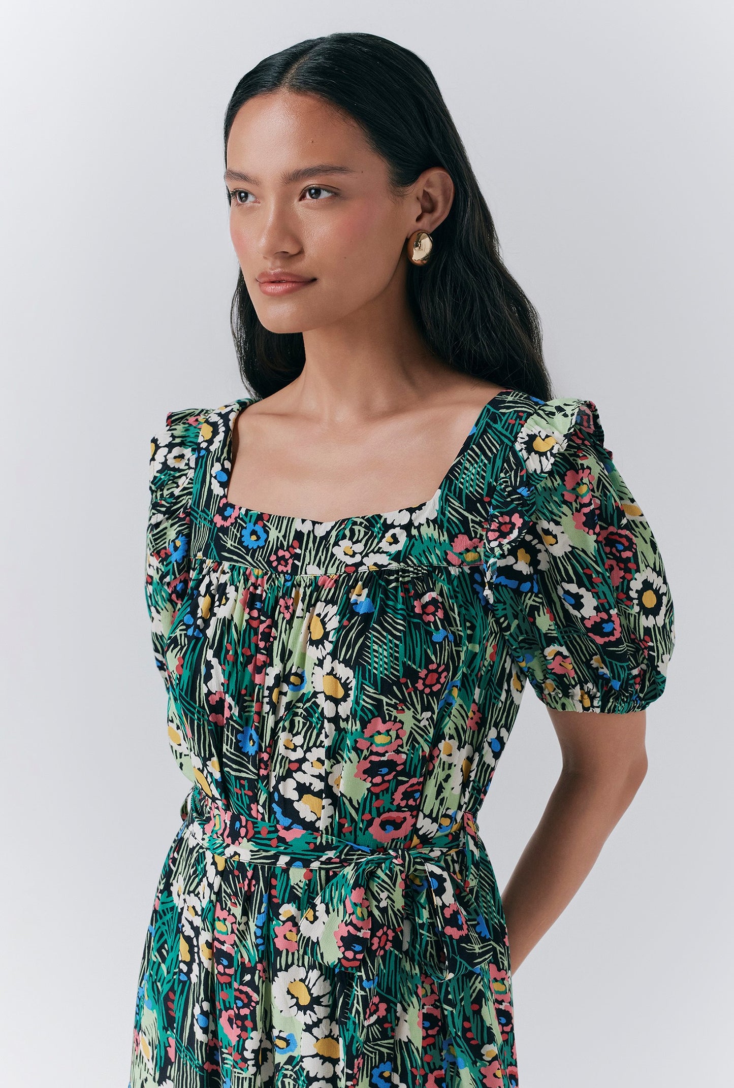 Georgia Tiered Floral Midi Dress