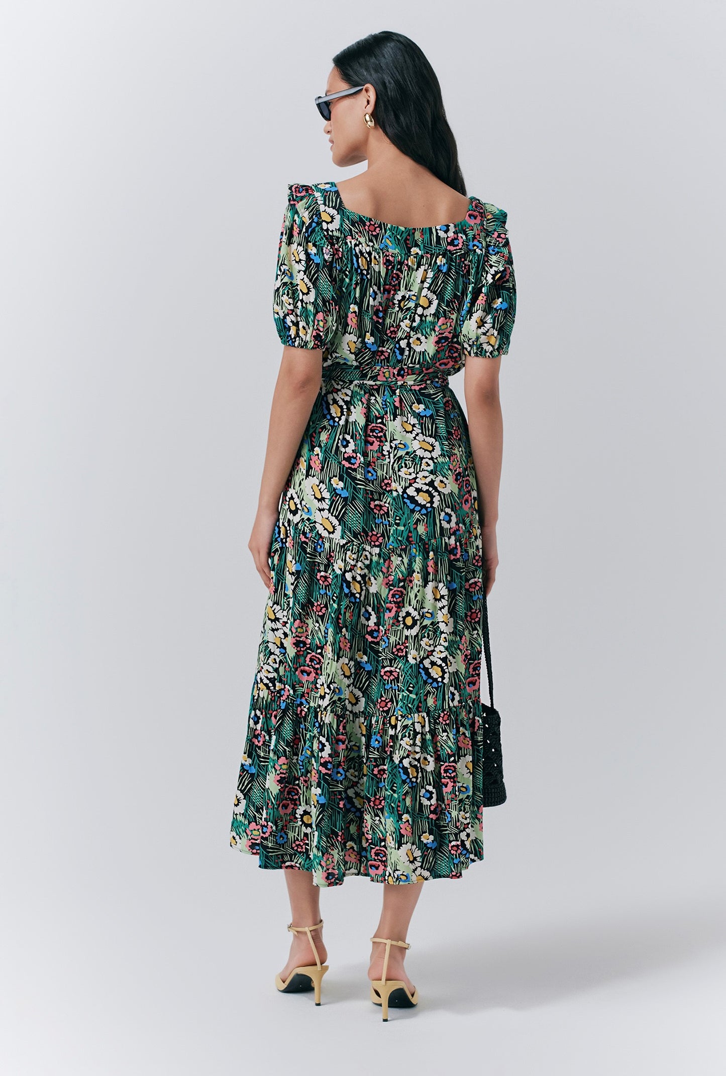 Georgia Tiered Floral Midi Dress