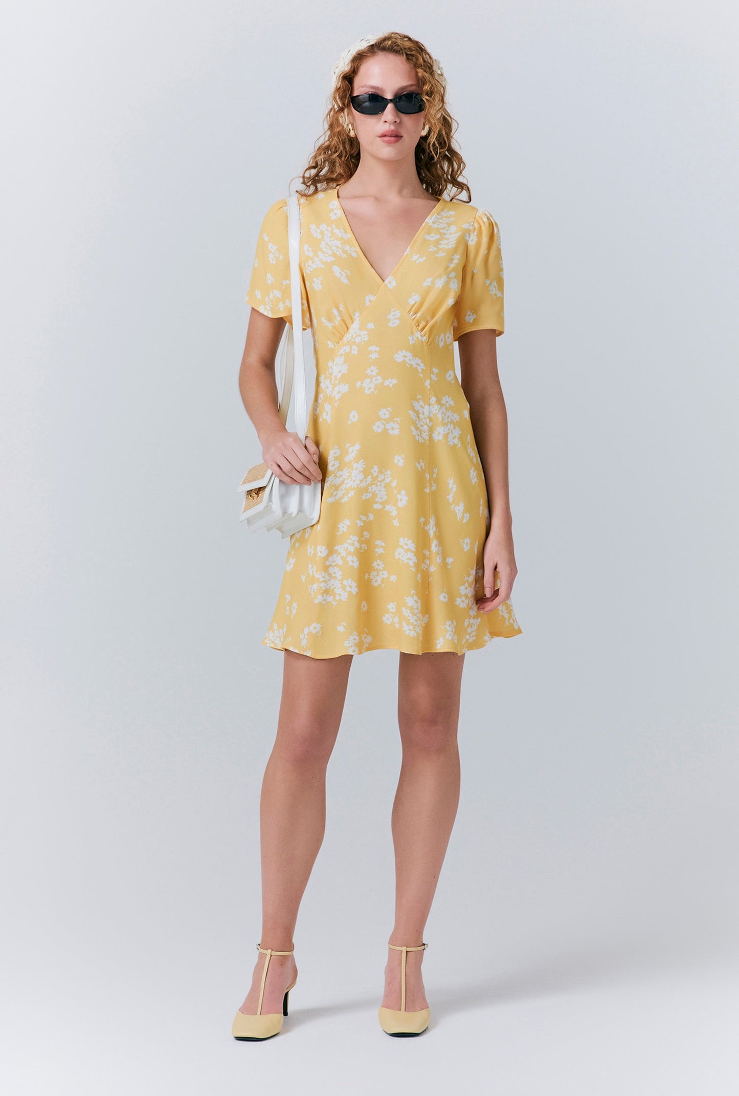 Ruby Crepe Floral Short Dress