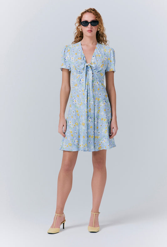 Lucy Crepe Floral Short Dress