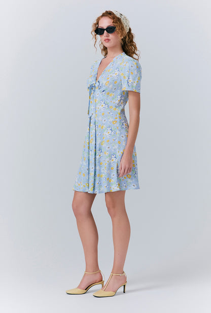 Lucy Crepe Floral Short Dress