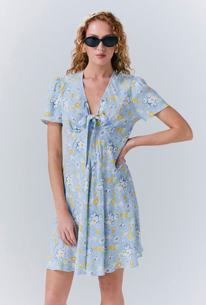 Lucy Crepe Floral Short Dress