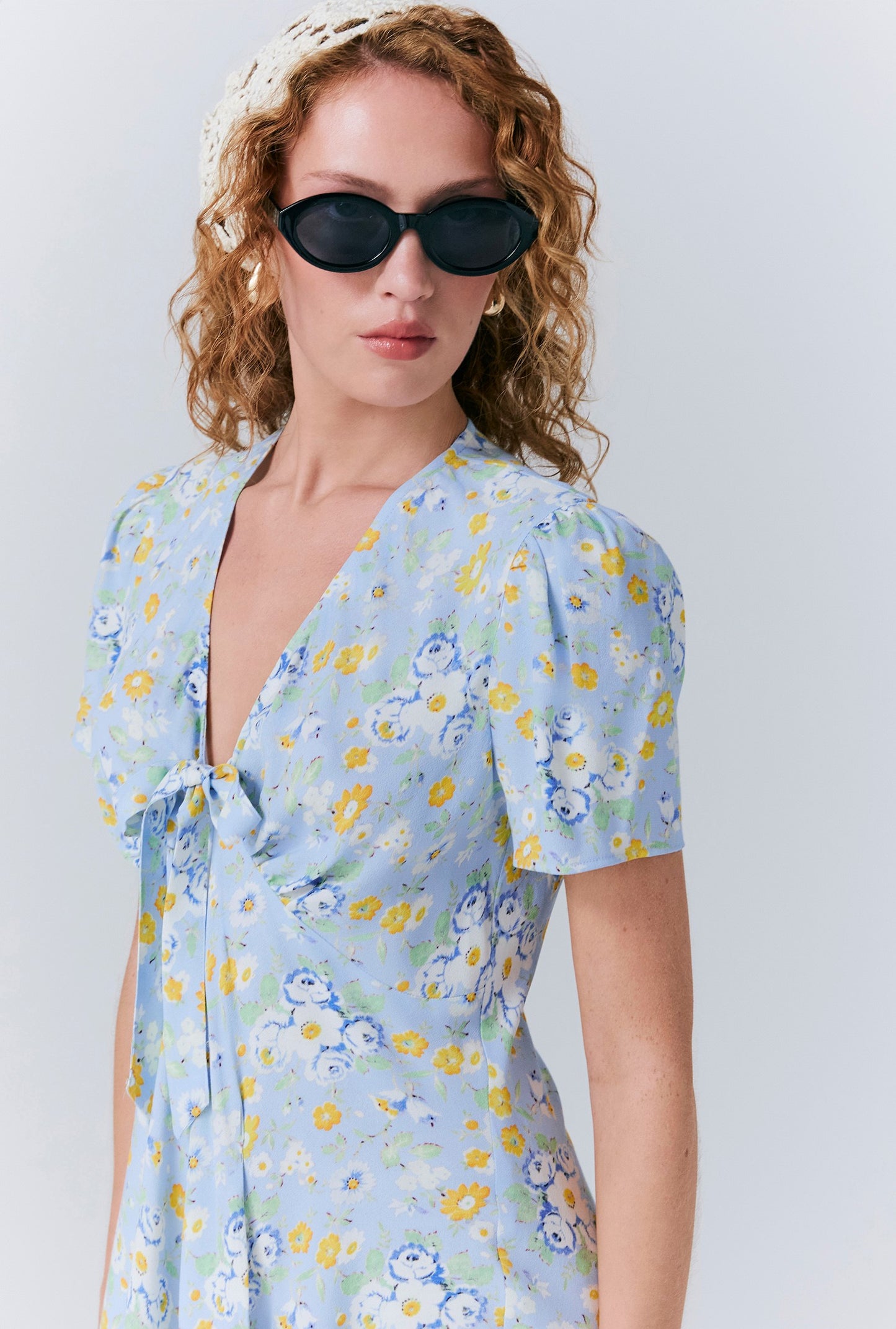 Lucy Crepe Floral Short Dress