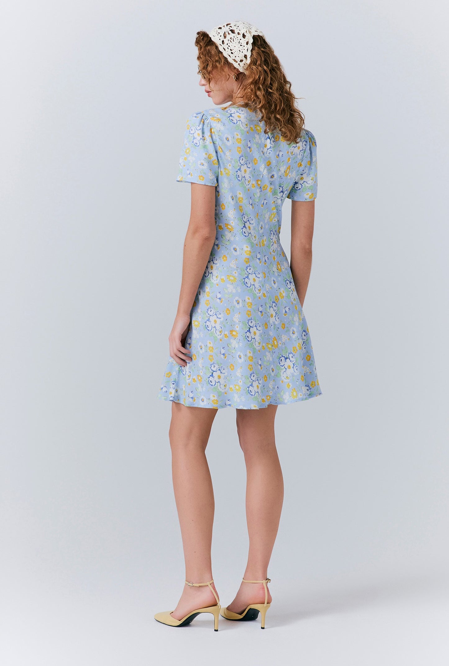 Lucy Crepe Floral Short Dress