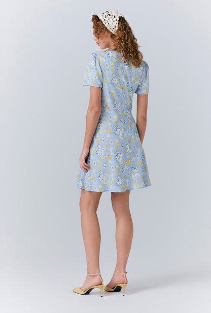 Lucy Crepe Floral Short Dress